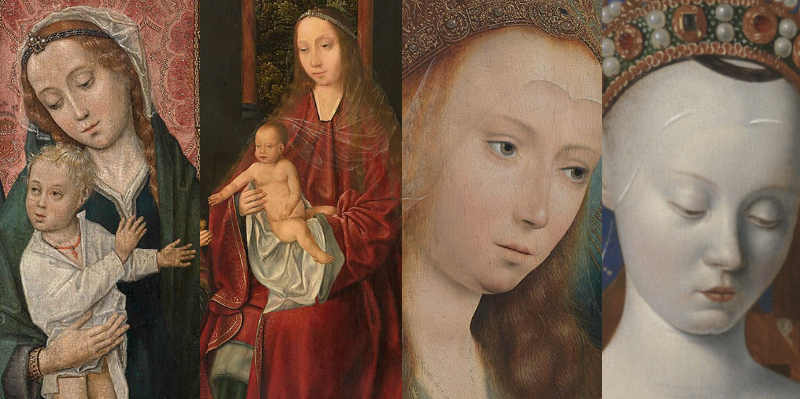 Enkele voorstellingen van Maria naast elkaar
