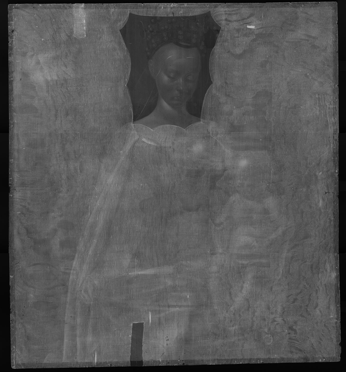 Röntgenopname van de Madonna van Fouquet
