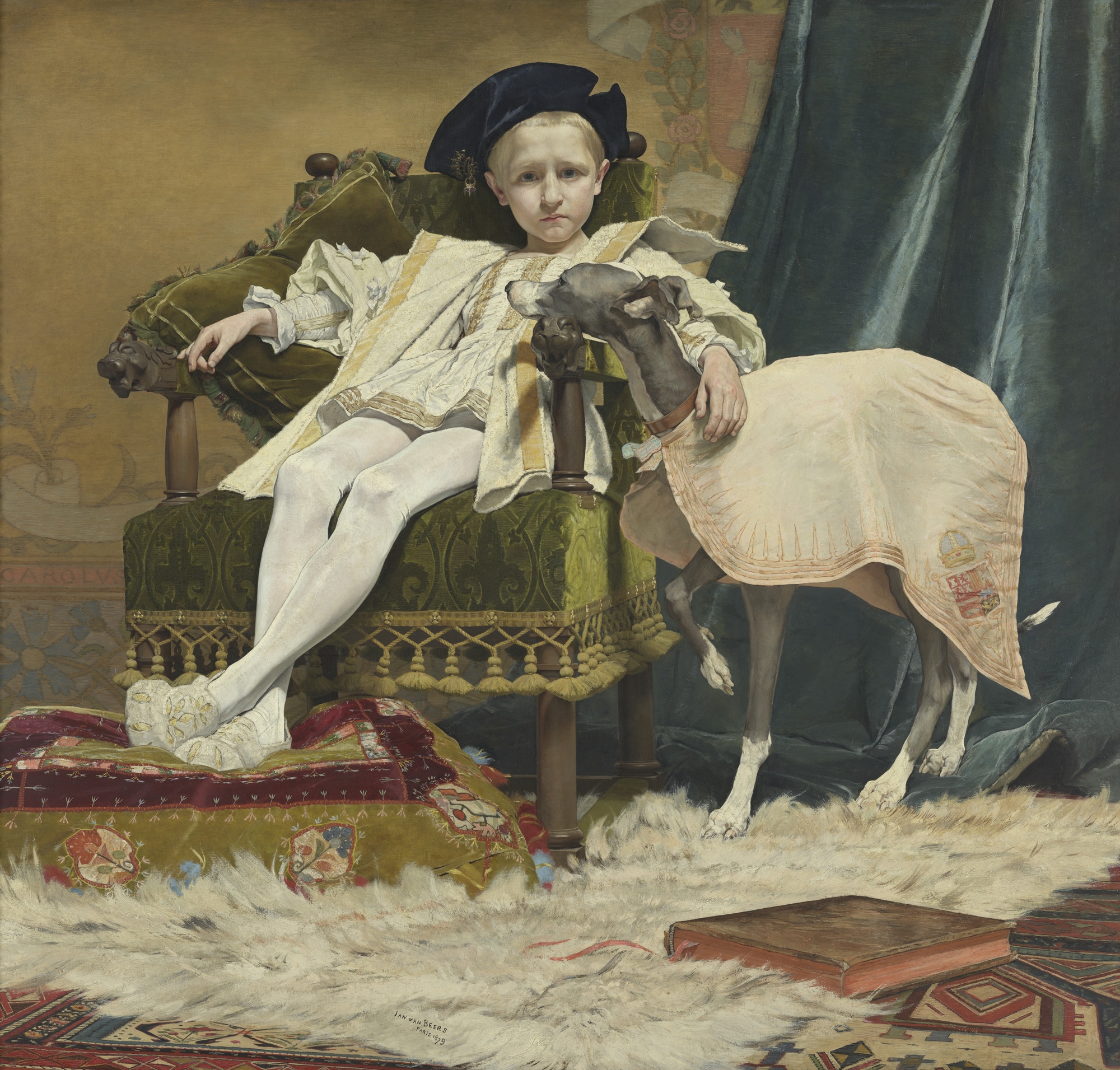 Schilderij Keizer Karel als kind van Jan Van Beers