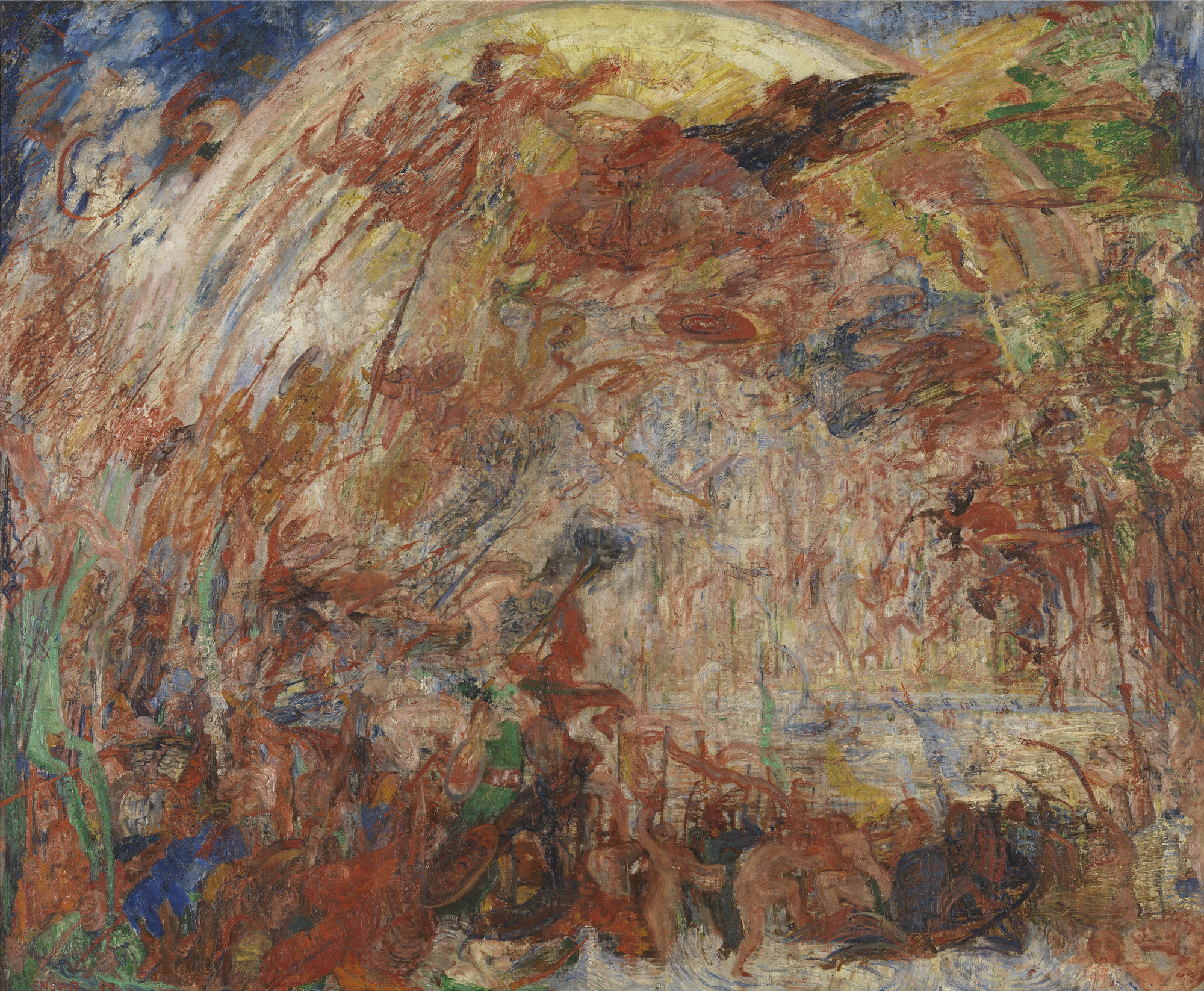 Schilderij Val van de opstandige engelen van James Ensor
