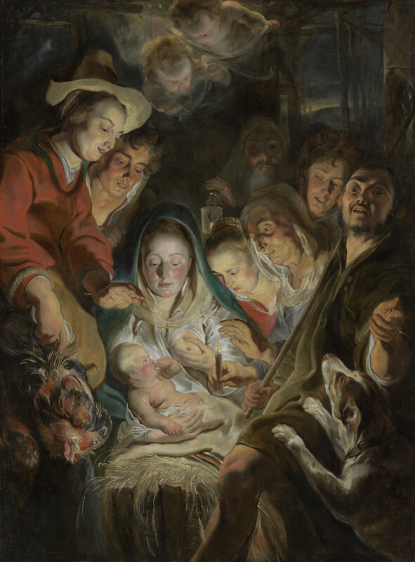 De aanbidding door de herders, Jacob Jordaens, KMSKA