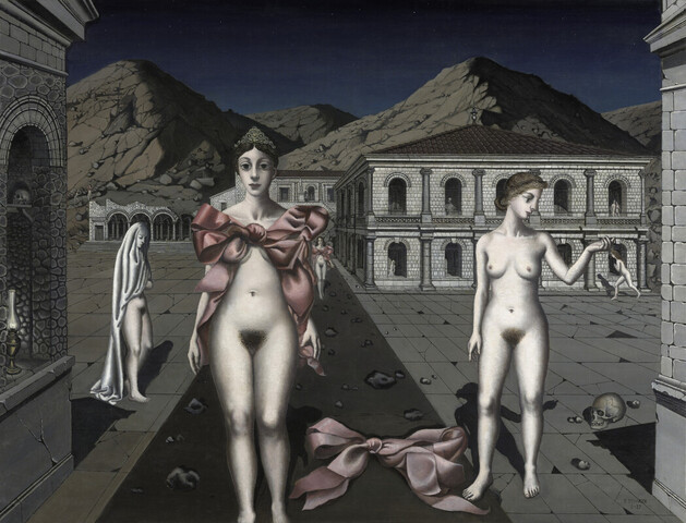 Paul Delvaux, De roze strikken, KMSKA