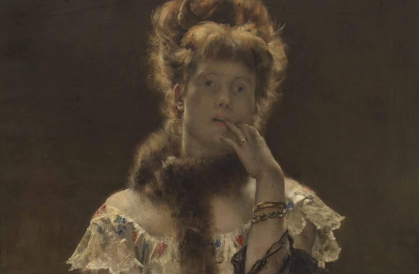 de-parijse-sfinks-alfred-stevens-kmska.jpg Schilderij De Parijse sfinks van Alfred Stevens