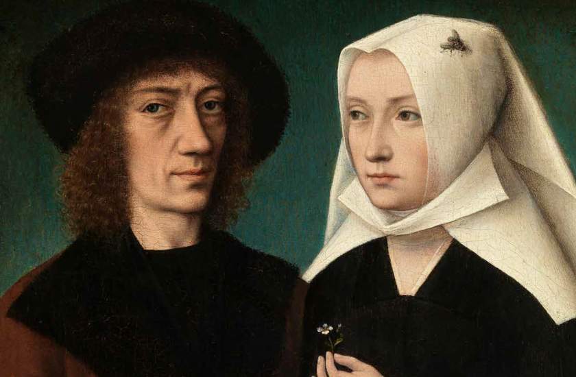 de-schilder-en-zijn-vrouw-meester-van-frankfurt-kmska.jpg Schilderij De meester en zijn vrouw van de Meester van Frankfurt