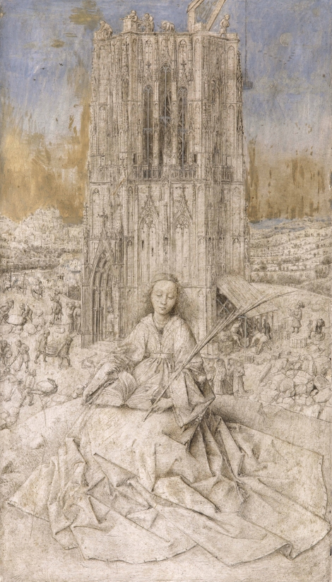 heilige-barbara-van-nicomedie-jan-van-eyck-kmska.jpg Schilderij Heilige Barbara van Nicomedië van Jan van Eyck