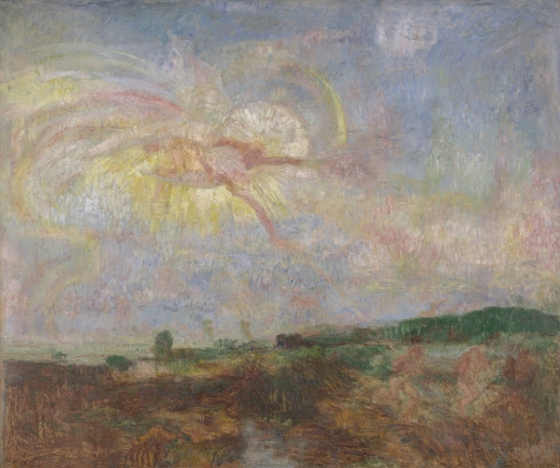 adam-en-eva-uit-het-paradijs-verjaagd-james-ensor-kmska.jpg Schilderij Adam en Eva uit het paradijs verjaagd van James Ensor