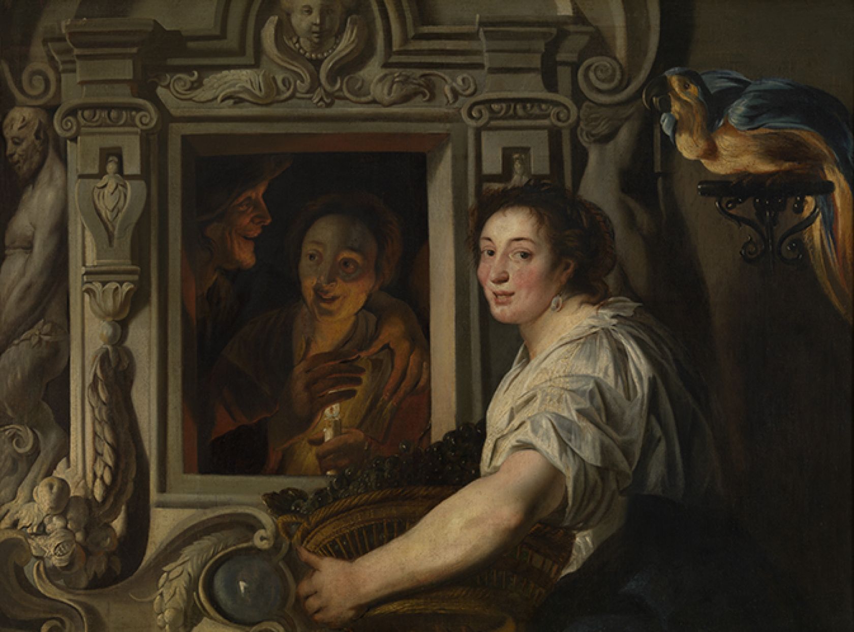 Schilderij De Fruitverkoopster Jacob Jordaens I