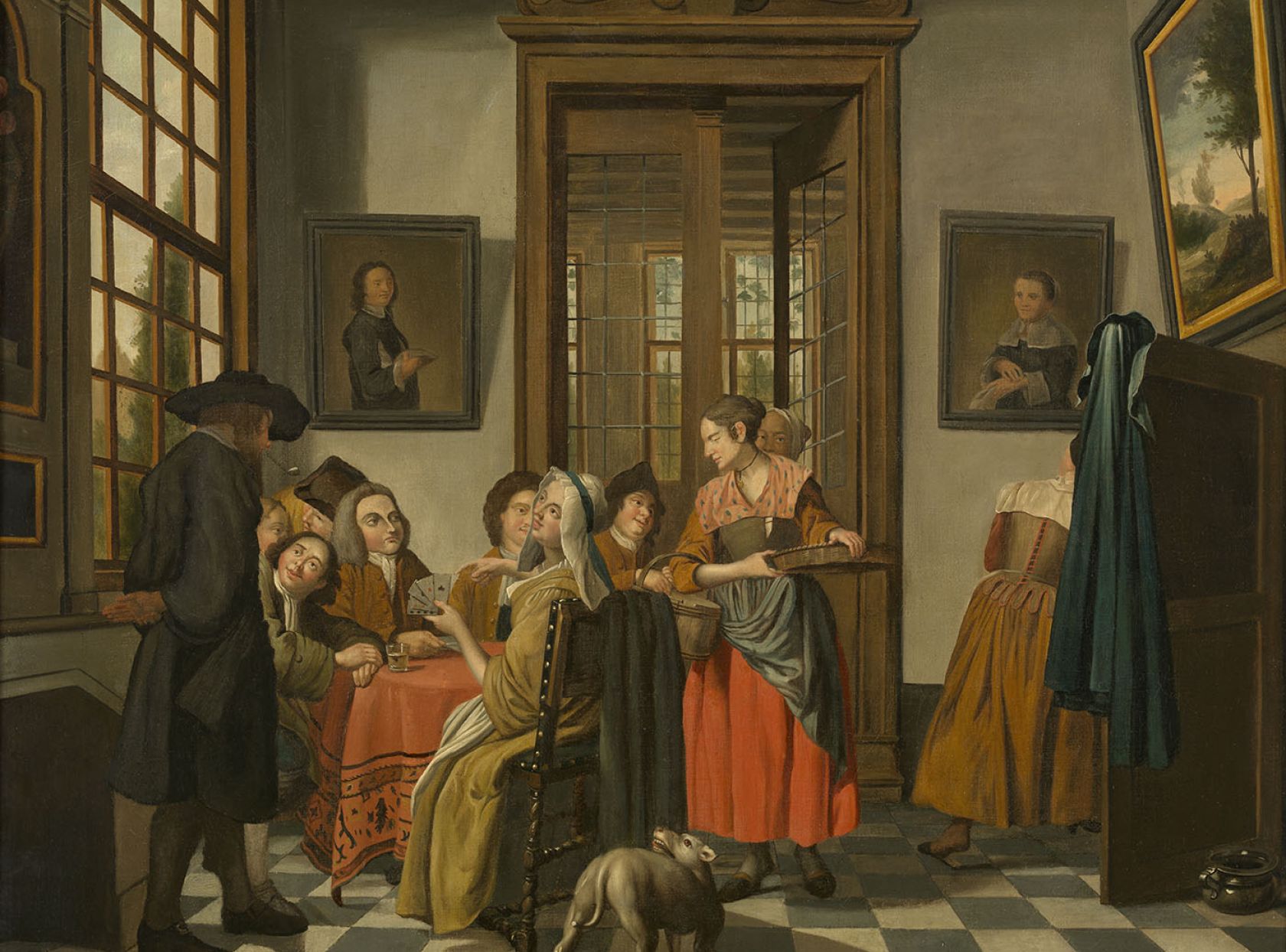 Schilderij Het Kaartspel Jan Josef Horemans II