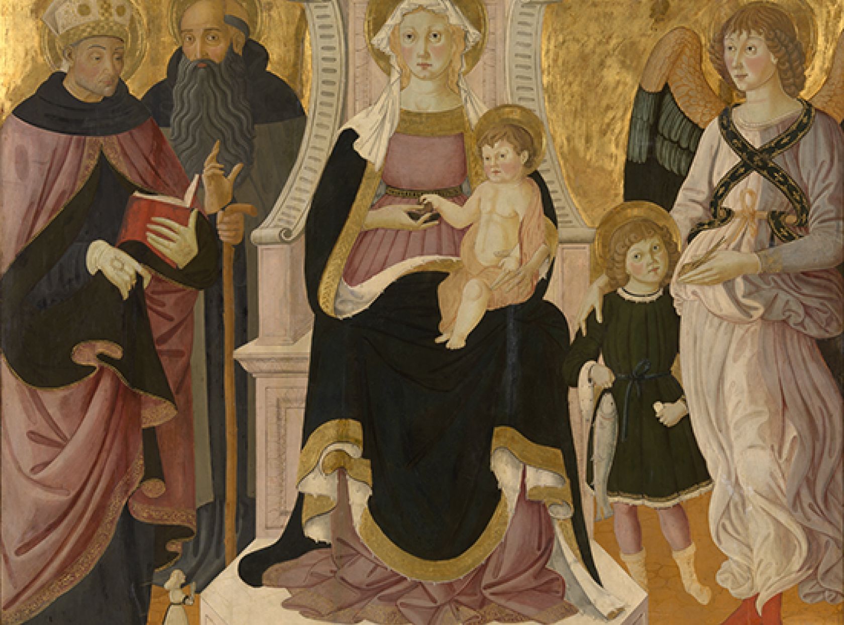 Schilderij Madonna met heiligen Pier Francesco Florentino